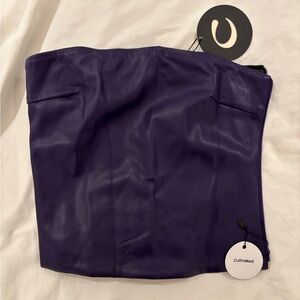 Cultnaked Purple Leather Top